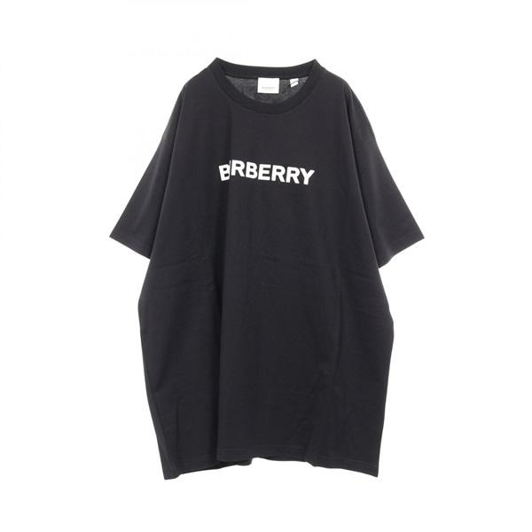 BURBERRY Logo print Short sleeve T-shirt 8084233L cotton Black NEW mens size L