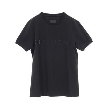 GIVENCHY logo Short sleeve T-shirt BW70BFP6VY008M cotton Black NEW Women size M