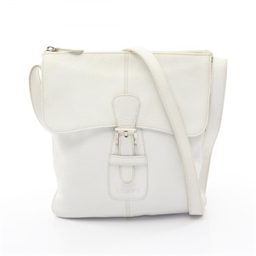 LOEWE Sacosh Crossbody Shoulder Bag leather White Used Women