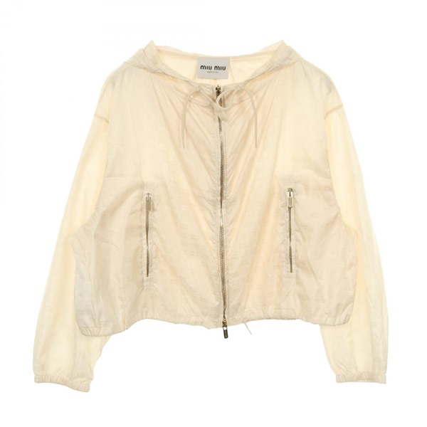 Miu Miu Nylon Jacket with Hood Nylon Beige #36 Used Women