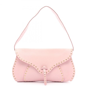 CELINE Studs Handbag leather Pink Used Women