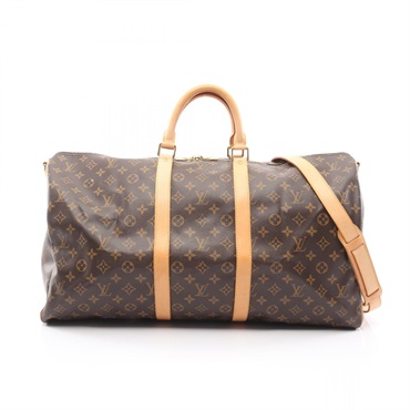 LOUIS VUITTON Keepall Bandouliere 55 Travel Duffel Bag M41414 Monogram Used LV