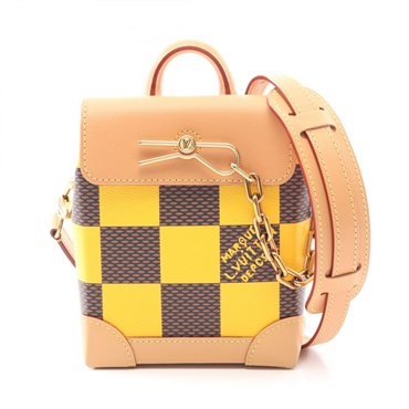 LOUIS VUITTON Nano Steamer Shoulder Crossbody Bag N40536 Damier Pop Yellow Used