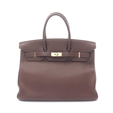 HERMES Birkin 35 Handbag K Togo leather Chocolat Used Women GHW