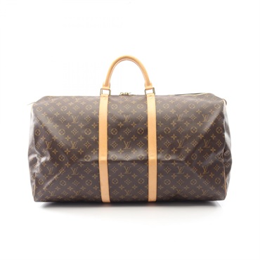 LOUIS VUITTON Keepall 60 Hand bag M41422 Monogram canvas leather Brown Used LV