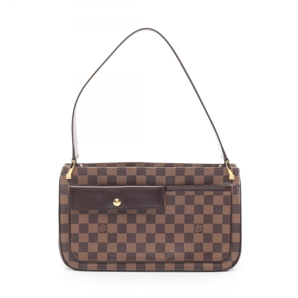 LOUIS VUITTON Aubagne Shoulder Bag N51129 Damier leather Brown Ebene Used women