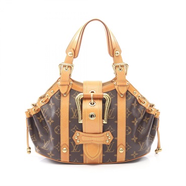 LOUIS VUITTON Teda PM Handbag M92399 Monogram canvas leather Brown Used Women
