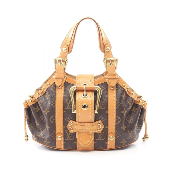 LOUIS VUITTON Teda PM Handbag M92399 Monogram canvas leather Brown Used Women