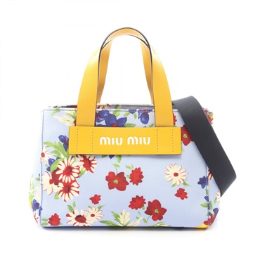 Miu Miu Canapa Everywhere shoulder crossbody Handbag canvas leather Blue used