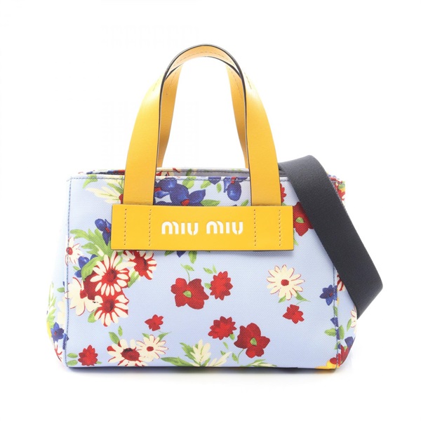 Miu Miu Canapa Everywhere shoulder crossbody Handbag canvas leather Blue used