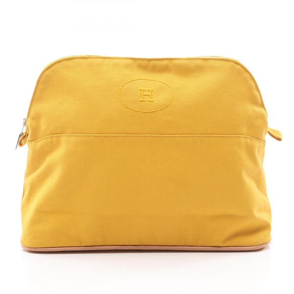 HERMES Bolide Pouch 30 Bag canvas Yellow Used Women SHW