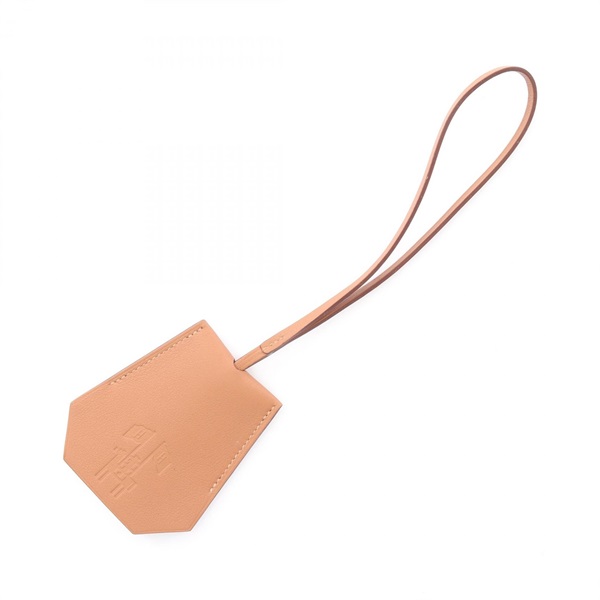 HERMES Clochette Years Gift 2024 bag charm Swift leather Brown Gold Used Women