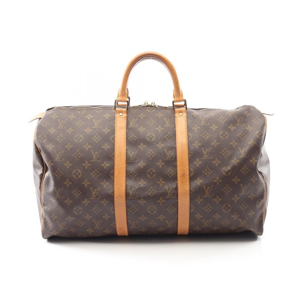 LOUIS VUITTON Keepall50 Handbag M41426 Monogram canvas leather Brown Used unisex