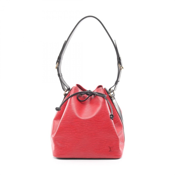 LOUIS VUITTON Petit Noe Shoulder Bag M44172 Epi leather Castilian red Black Used