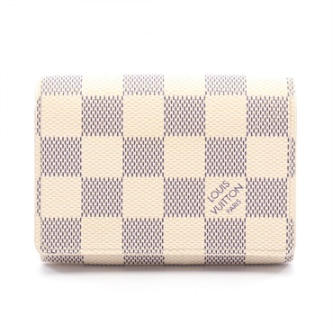 LOUIS VUITTON Enveloppe carte de Visit Card Case holder N61746 Damier Azur used