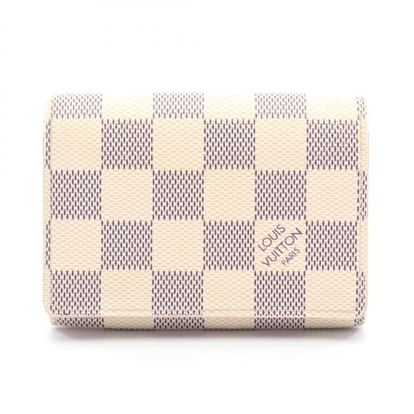 LOUIS VUITTON Enveloppe carte de Visit Card Case holder N61746 Damier Azur used