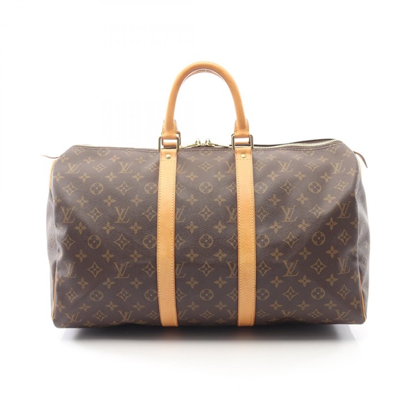 LOUIS VUITTON Keepall 45 Handbag M41428 Monogram canvas leather Brown Used LV