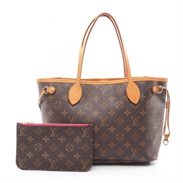 LOUIS VUITTON Neverfull PM Tote shoulder Bag M41245 Monogram leather Pivoine LV