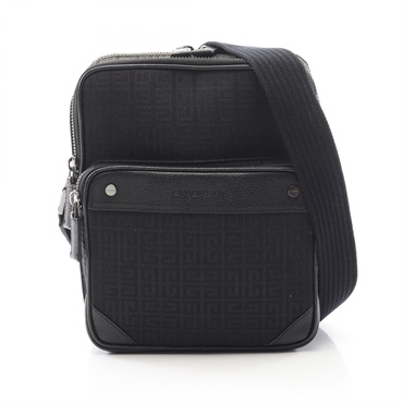 GIVENCHY 4G logo Shoulder Crossbody Bag canvas leather Black Used mens