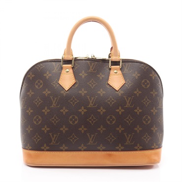 LOUIS VUITTON Alma PM Handbag M51130 Monogram canvas leather Brown Used Women