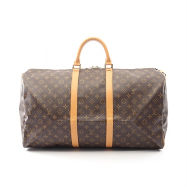LOUIS VUITTON Keepall 55 Handbag M41424 Monogram canvas leather Brown Used LV