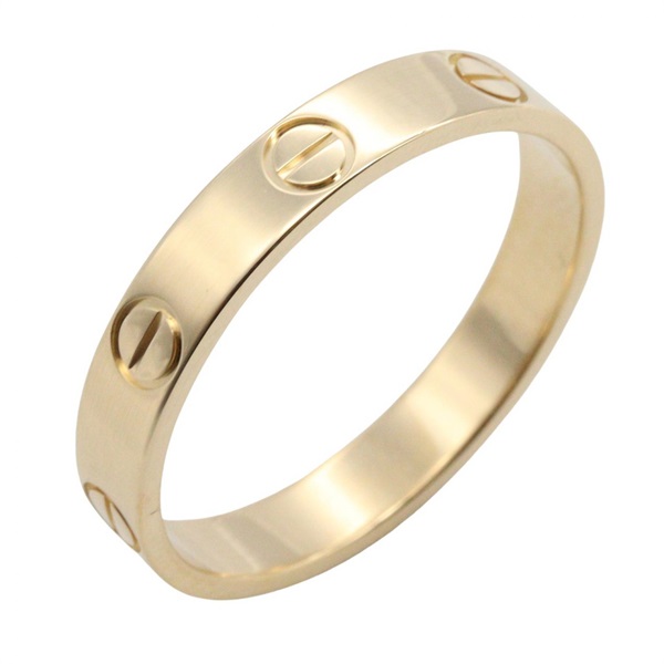 CARTIER Mini Love Ring 18KYG Yellow Gold Used Women US size #7.75 #57