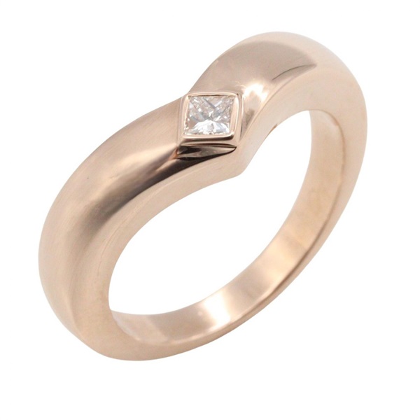CARTIER Triandre 1PD Ring Diamond 18KRG Rose Gold Used Women US size #5.75#51