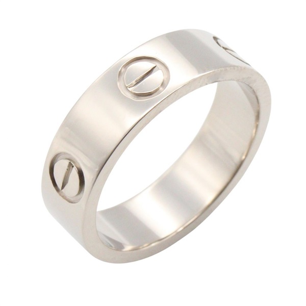 CARTIER Love Ring 18KWG White Gold Used unisex US size 5.75 #52