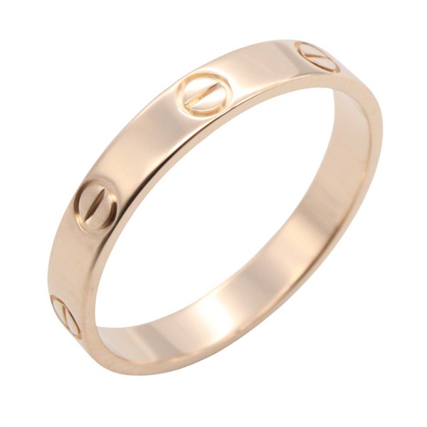 CARTIER Mini Love Ring US size #9 #60 18KRG Pink Rose Gold Used Women