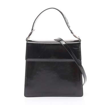 Salvatore Ferragamo Vara 2Way Shoulder Handbag 21 8854 Patent leather Black Used