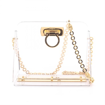 Salvatore Ferragamo Gancini Chain Shoulder Crossbody Bag 21 5263 Plastic Used