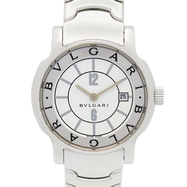 BVLGARI Solo tempo Wrist Watch ST29S Quartz Stainless Steel Used Women