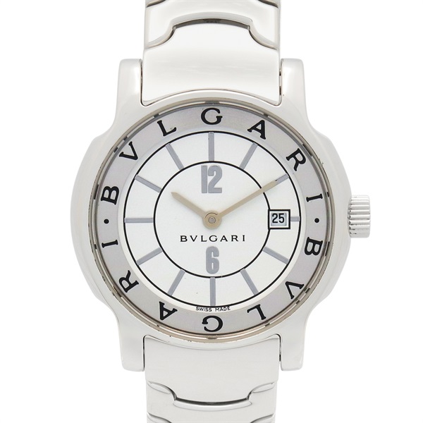 BVLGARI Solo tempo Wrist Watch ST29S Quartz Stainless Steel Used Women