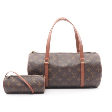 LOUIS VUITTON Papillon 30 old shoulderHandbag M51365 Monogram leather Brown Used