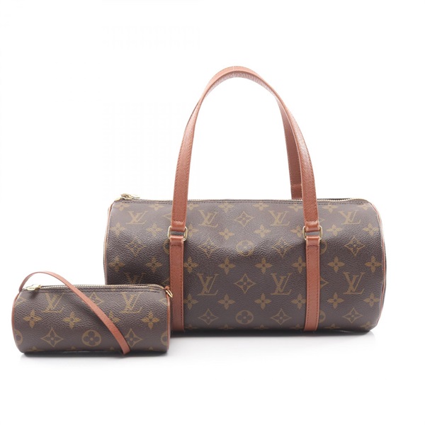 LOUIS VUITTON Papillon 30 old shoulderHandbag M51365 Monogram leather Brown Used