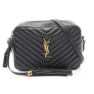 SAINT LAURENT PARIS LOU CAMERA Shoulder crossbody Bag 520534 leather Black Used