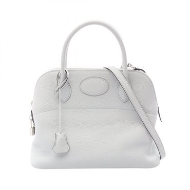 HERMES Bolide31 Shoulder Handbag Clemence leather Blue pale Used Women SHW Z