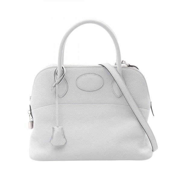 HERMES Bolide31 Shoulder Handbag Clemence leather Blue pale Used Women SHW Z