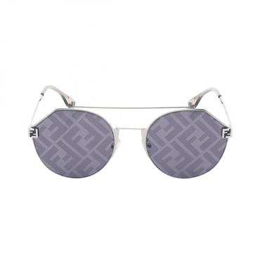 FENDI FF pattern Sunglasses eyewear 40060U16X 16X metal Silver NEW mens women