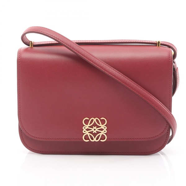 LOEWE GOYA Small Crossbody Shoulder Bag A896N09X01 leather Bordeaux Used Women