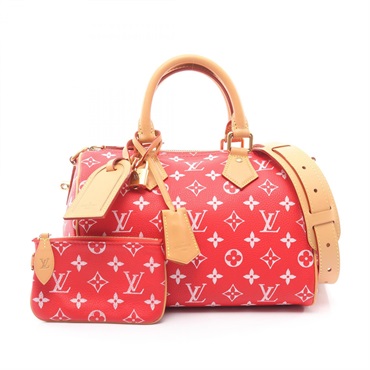 LOUIS VUITTON Speedy P9 Bandoulière 25 Shoulder Handbag M24425 leather Red used
