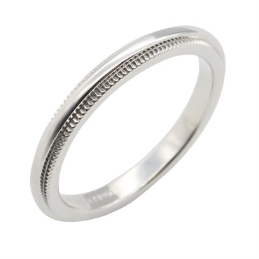 TIFFANY＆CO Milgrain Ring Pt950 Platinum Used Women US size #3.75