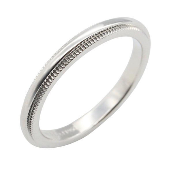 TIFFANY＆CO Milgrain Ring Pt950 Platinum Used Women US size #3.75
