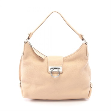 Salvatore Ferragamo Gancini Shoulder Hand Bag 21 E654 leather Pink Used Women