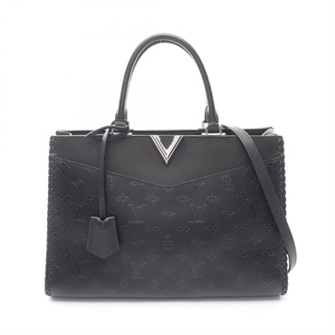 LOUIS VUITTON Very Zip Tote crossbody Bag M54147 Calfskin leather Noir used LV
