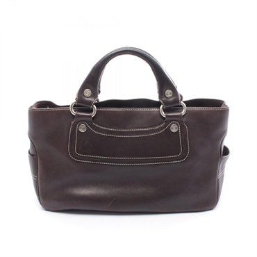 CELINE Boogie bag Handbag leather Brown Used Women