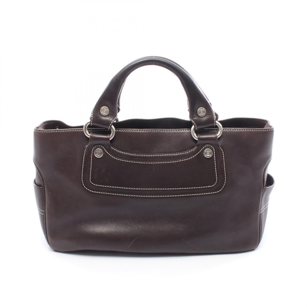 CELINE Boogie bag Handbag leather Brown Used Women