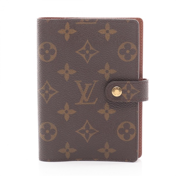 LOUIS VUITTON Agenda PM Notebook cover R20005 Monogram canvas Brown Used Women
