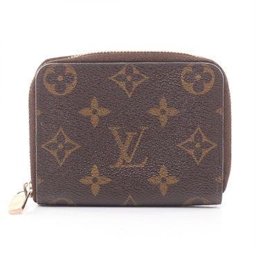 LOUIS VUITTON Zippy coin purse wallet M60067 Monogram canvas Brown Used Women LV