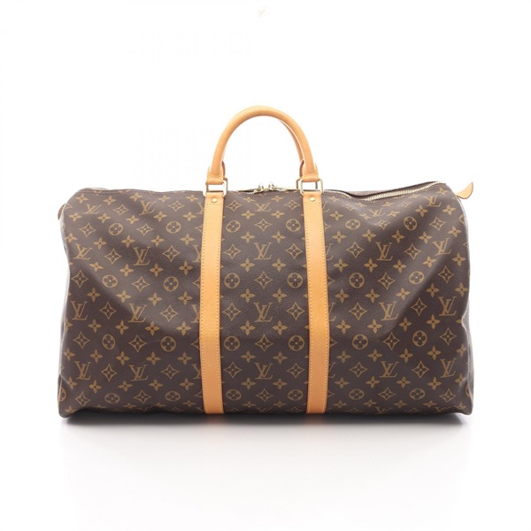 LOUIS VUITTON Keepall 55 travel bag M41424 Monogram leather Brown Used